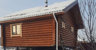 Баня из оцилиндрованного бревна под ключ в Кореновске - от 131950 рублей